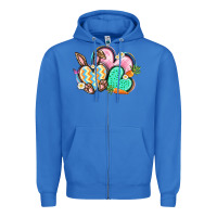 True Royal Easter heart Easter Day Zipper Hoodie - CowGirlArtShop