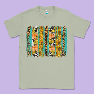 Fall Sunflower Brushstroke Classic Tee Designed By Bundleandbundleshop