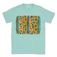 Seafoam fall sunflower brushstroke Classic Tee - BundleAndBundleShop