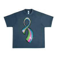Midnight Navy metastatic breast cancer ribbon Urban Heavy Tee - LillyAllenDesigns