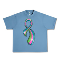Pebble Blue metastatic breast cancer ribbon Urban Heavy Tee - LillyAllenDesigns