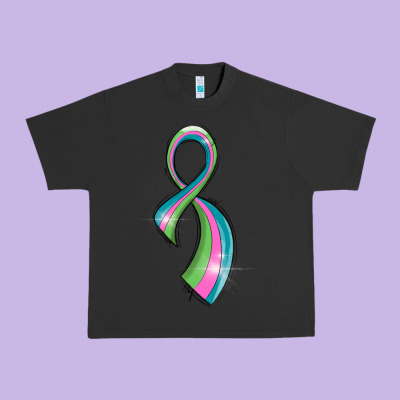 Metastatic Breast Cancer Ribbon Urban Heavy Tee Designed By Lillyallendesigns