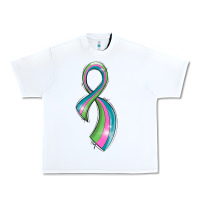 White metastatic breast cancer ribbon Urban Heavy Tee - LillyAllenDesigns