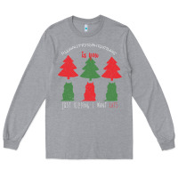 Heather Grey All Want For Christmas is You Just Kidding I Want Cats Long Sleeve Tee - Bettercallsaul