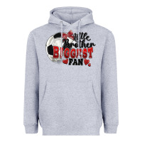 Heather Grey little brother biggest fan soccer Heavyweight Hoodie - FaDigitalArtStudio