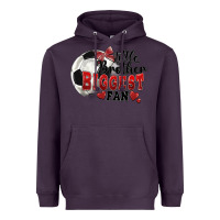 Plum little brother biggest fan soccer Heavyweight Hoodie - FaDigitalArtStudio