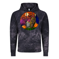Cloud Black halloween round Vintage Hoodie - BundleAndBundleShop