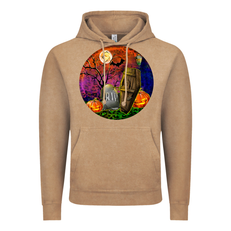 Halloween Round Vintage Hoodie by BundleAndBundleShop | Teevron