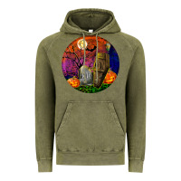 Vintage Olive halloween round Vintage Hoodie - BundleAndBundleShop