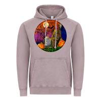 Vintage Zinc halloween round Vintage Hoodie - BundleAndBundleShop