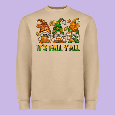 It's Fall Y'all Heavyweight Sweatshirt Designed By Texasbilliewilder