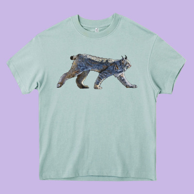 Canada Lynx Heavy Core Tee Designed By Lillyallendesigns