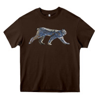 Chocolate Brown canada lynx Heavy Core Tee - LillyAllenDesigns