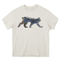 Cream canada lynx Heavy Core Tee - LillyAllenDesigns