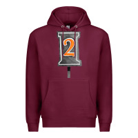 Burgundy marker 2 chain fa element Premium Hoodie - FaDigitalArtStudio