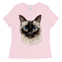 Bubblegum Pink siamese face Ladies Tee - LillyAllenDesigns