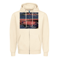 Sandshell American flag stitches Zipper Hoodie - CowGirlArtShop
