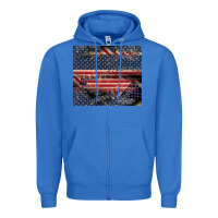 True Royal American flag stitches Zipper Hoodie - CowGirlArtShop