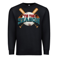 Black 'tis the season baseball Premium Sweatshirt - FaDigitalArtStudio