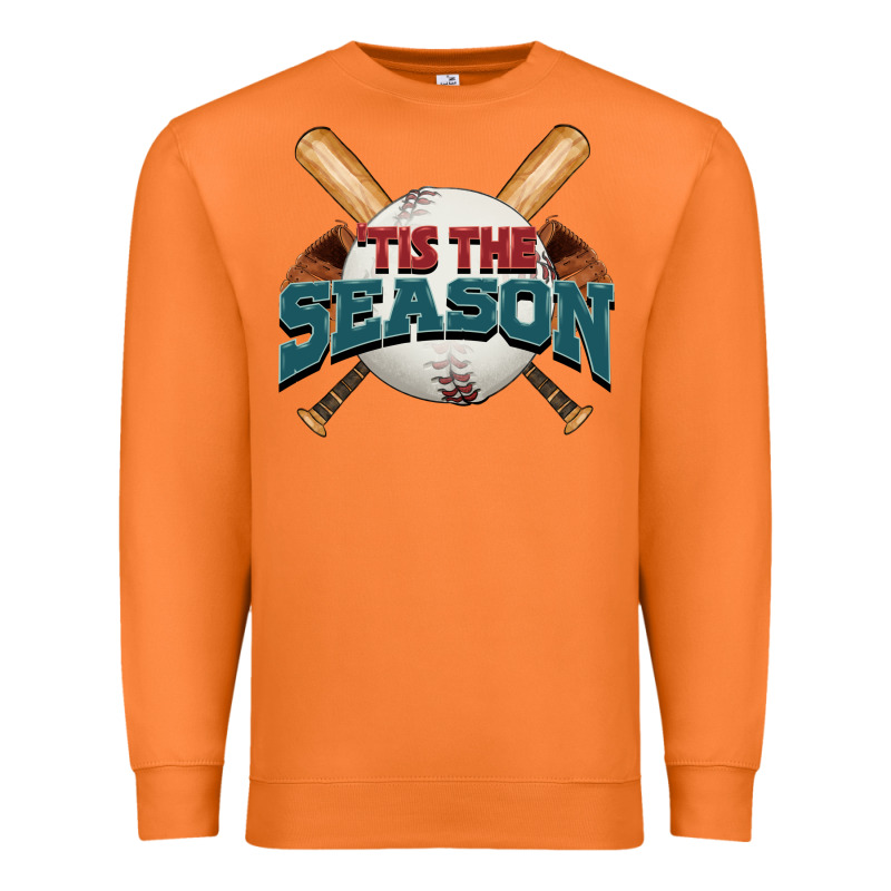 'tis The Season Baseball Premium Sweatshirt by FaDigitalArtStudio | Teevron