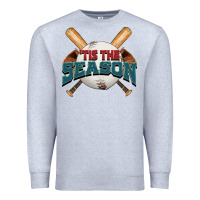 Heather Grey 'tis the season baseball Premium Sweatshirt - FaDigitalArtStudio