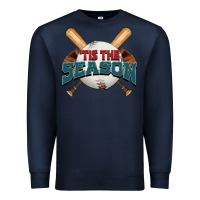 Navy 'tis the season baseball Premium Sweatshirt - FaDigitalArtStudio