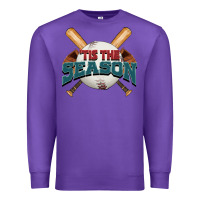 Purple 'tis the season baseball Premium Sweatshirt - FaDigitalArtStudio