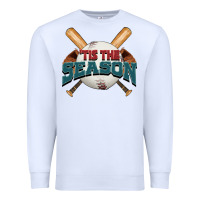 White 'tis the season baseball Premium Sweatshirt - FaDigitalArtStudio