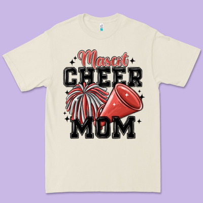 Mascot Cheer Mom Premium Tee Designed By Maliassmallbusiness