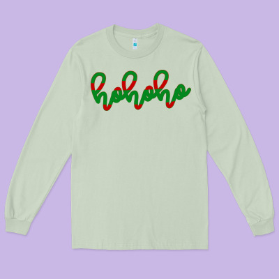 Christmas Ho Ho Ho Long Sleeve Tee Designed By Bettercallsaul