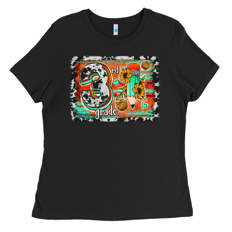 Western Back To School 3rd Grade Ladies Tee by Jasminsmagicworld | Teevron