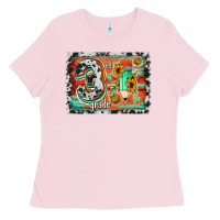 Bubblegum Pink western back to school 3rd grade Ladies Tee - Jasminsmagicworld