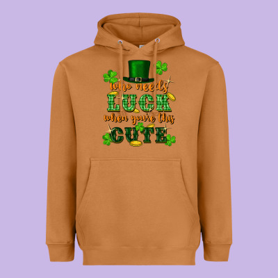 Who Needs Luck When Youre This Cute St Patricks Heavyweight Hoodie Designed By Fadigitalartstudio