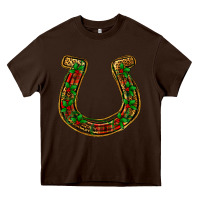 Chocolate Brown Christmas Horseshoe Heavy Core Tee - Jasminsmagicworld