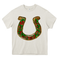 Cream Christmas Horseshoe Heavy Core Tee - Jasminsmagicworld