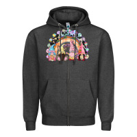 Charcoal Heather Easter Day rainbow gnomes Zipper Hoodie - CowGirlArtShop