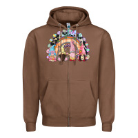 Chestnut Easter Day rainbow gnomes Zipper Hoodie - CowGirlArtShop
