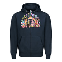 Navy Easter Day rainbow gnomes Zipper Hoodie - CowGirlArtShop