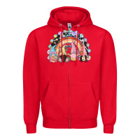 Red Easter Day rainbow gnomes Zipper Hoodie - CowGirlArtShop
