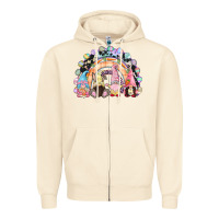 Sandshell Easter Day rainbow gnomes Zipper Hoodie - CowGirlArtShop
