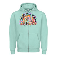 Seafoam Easter Day rainbow gnomes Zipper Hoodie - CowGirlArtShop