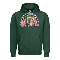 Sports Green Easter Day rainbow gnomes Zipper Hoodie - CowGirlArtShop