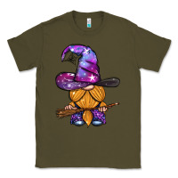 Army Green witch gnome with broom Classic Tee - BundleAndBundleShop