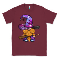 Burgundy witch gnome with broom Classic Tee - BundleAndBundleShop