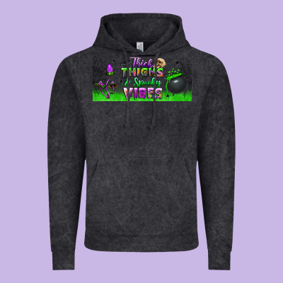 Thick Thighs And Spooky Vibes Libbey Glass Vintage Hoodie Designed By Bundleandbundleshop