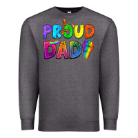 Charcoal Heather Western Proud Dad Premium Sweatshirt - BundleAndBundleShop