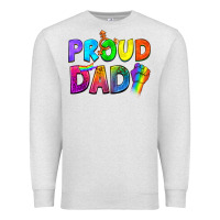 Oatmeal Heather Western Proud Dad Premium Sweatshirt - BundleAndBundleShop