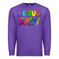 Purple Western Proud Dad Premium Sweatshirt - BundleAndBundleShop