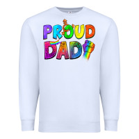 White Western Proud Dad Premium Sweatshirt - BundleAndBundleShop
