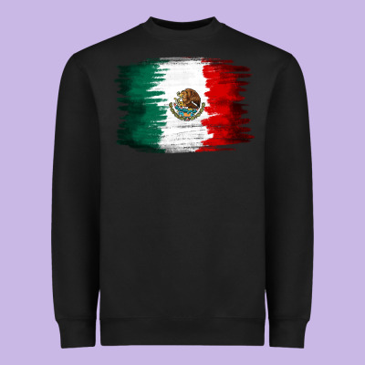 Mexican Flag Heavyweight Sweatshirt Designed By Nancycooperartshop